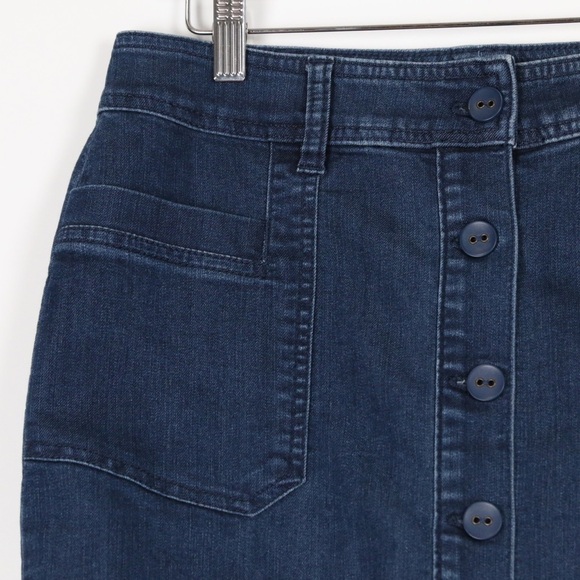 PrAna Kara Button Front Denim Skirt - Picture 3 of 8